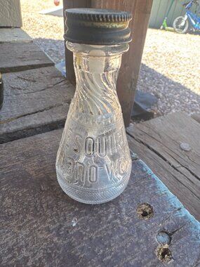 Vintage Esquire Glass Bottle with Metal Cap